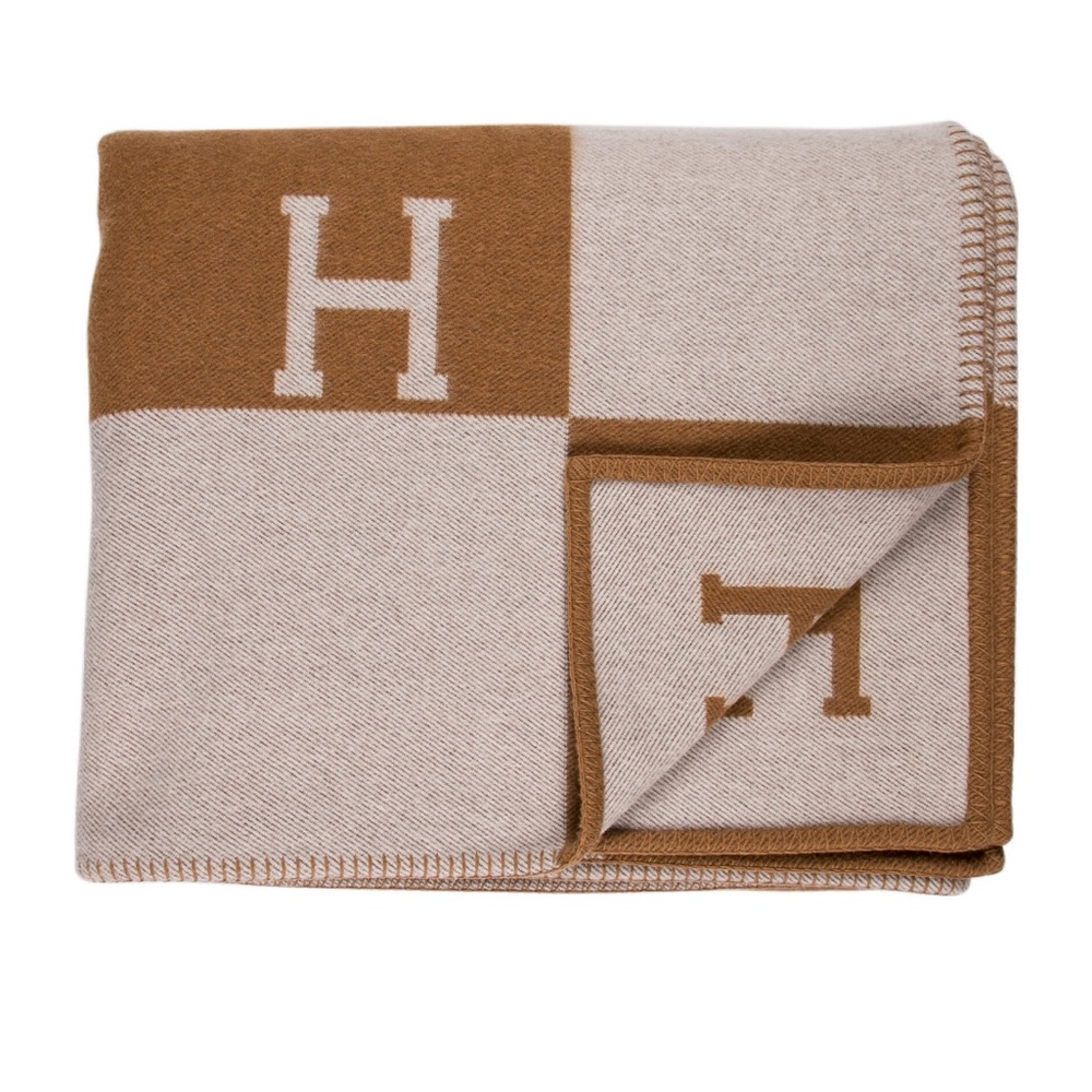 RARE Hermes Avalon Bed Cover Blanket Throw 108” x 86”